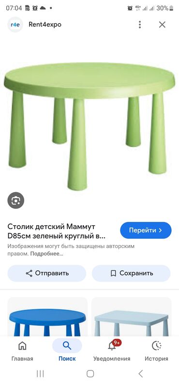 барные стулья: Детский стол, Б/у, Пластик, Самовывоз