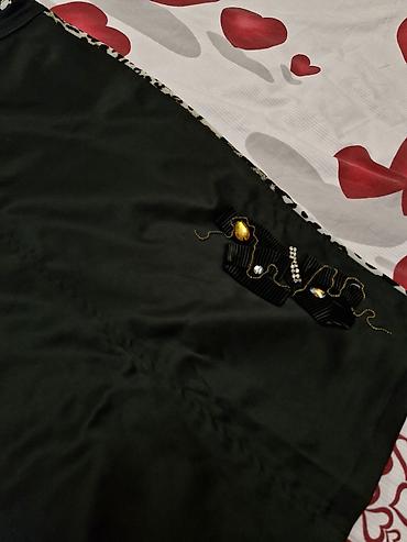 leopard: Qadın geyim dəsti – leopar printli bluz və qara ətək - Dəst: 2 parça — 1