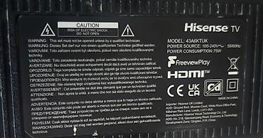 lg pultu yukle: Hisense A6 UHD 4K Smart TV - Ekran: 43 düym (model: 43A6KTUK) - — 3