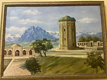 Şəkillər, tablolar: Rəsm əsəri – Naxçıvan mənzərəsi mövzusunda yağlı boya tablo - — 1