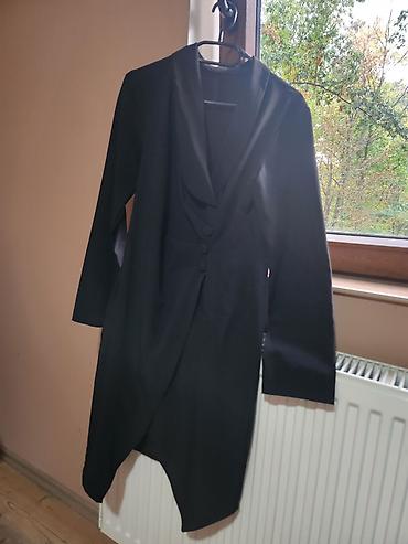 haljine za mlade devojke: Elegantna crna ženska haljina-sako - Model: haljina inspirsana — 2