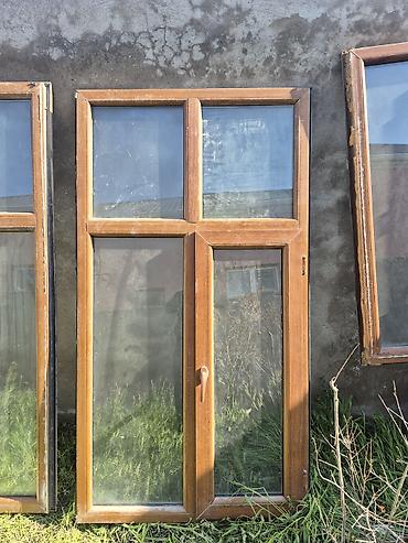 avropa qapi: PVC pəncərə və qapı dəsti – ağac teksturalı (qəhvəyi) laminasiyalı — 3