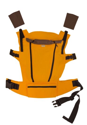 оранжевая сумка: Проветриваемый эрго-рюкзак с мульти-лямками и регулировкой высоты