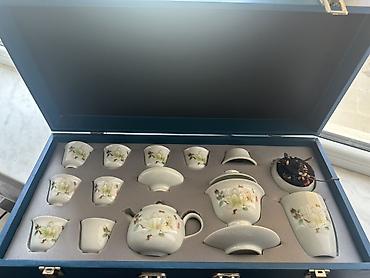 zanbaq: Çay dəsti, rəng - Ağ, Farfor — 4