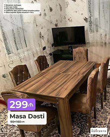 Məhsul: Masa dəsti - Masa ölçüsü: 90×160 sm - Masa mexanizmi lalafo.az -da Məhsul: Masa dəsti - Masa ölçüsü: 90×160 sm - Masa mexanizmi