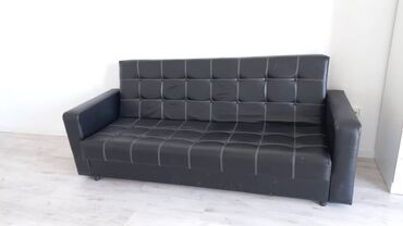 черный диван: Диван-кровать, цвет - Черный