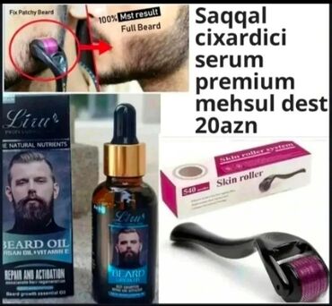 seyrek saqqal problemi: Beard oil mecun saqqal cxardan serum tokulmeni dayandirir seyrekliyi