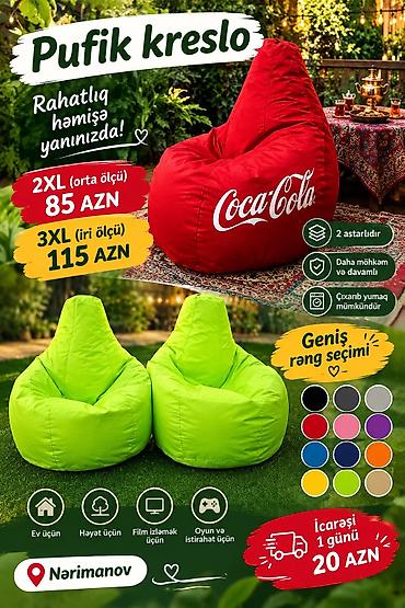Yeni, Pufik-kreslo, Kredit yoxdur, Çatdırılma yoxdur