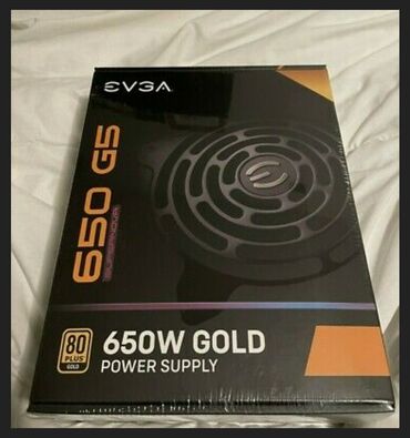 блок питание: EVGA Super Nova 650 G5, 80 Plus Gold 650W Fully modular Qida Bloku Eco