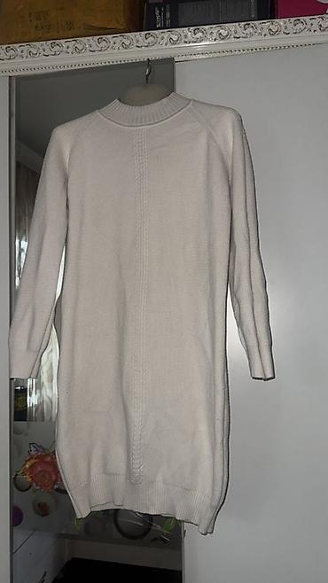 Повседневные платья: Женская одежда, трикотаж 1) Платье-свитер молочного цвета. - Прямой — 1