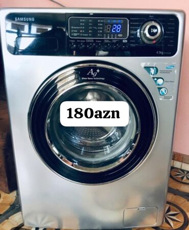Paltaryuyan maşınlar: Samsung önyükləməli paltaryuyan maşın - Tutum: 4.5 kq - Gümüş Nano