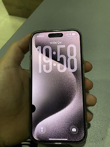 komputer core i5: IPhone 15 Pro, 128 GB, Natural Titanium, Simsiz şarj, Face ID — 2