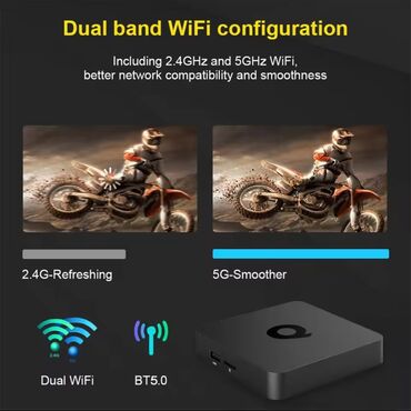 Aksesoari za TV i video: Android 14 Smart TV Box 8K Android 14 Smart TV Box 8K RAM  4GB ROM — 9