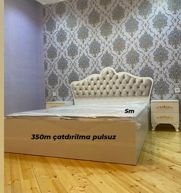 Кровати: Новый, Двуспальная кровать, С матрасом, Азербайджан