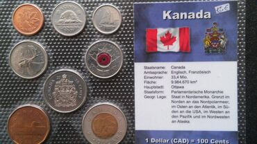 qaşıq dəst: Комплект из 8 монет Канады