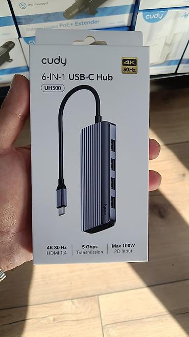 Cudy UH500 6‑in‑1 USB‑C Hub - 3x USB‑A portu: periferik cihazlar