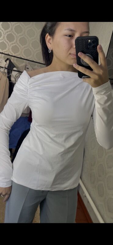 прозрачное женское нижнее белье: Блузка, Трикотаж, С воланами