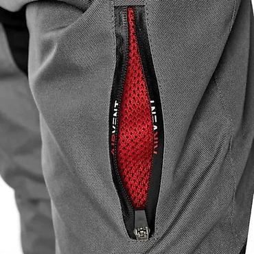 lil solid ez boje: Adrenaline moto pantalone – touring/adventure kroj, sivo-crne - — 4