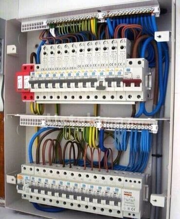 Elektrik işləri: Elektrik xetlerin cəkilməsi, koməkci saygaclarin qurasdirilmasi, Həzi