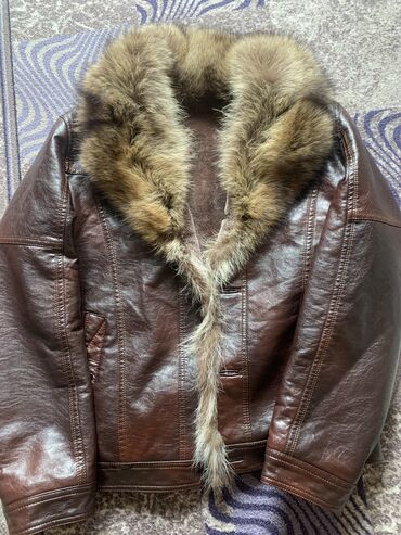 обмен куртка: Кожаная куртка, Классическая модель, Натуральная кожа, Оверсайз, 5XL (EU 50)