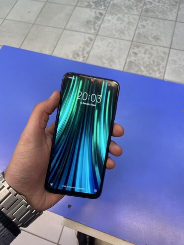 xioami 11: Xiaomi Redmi Note 8, 64 GB, rəng - Göy, 
 Barmaq izi, İki sim kartlı, Face ID