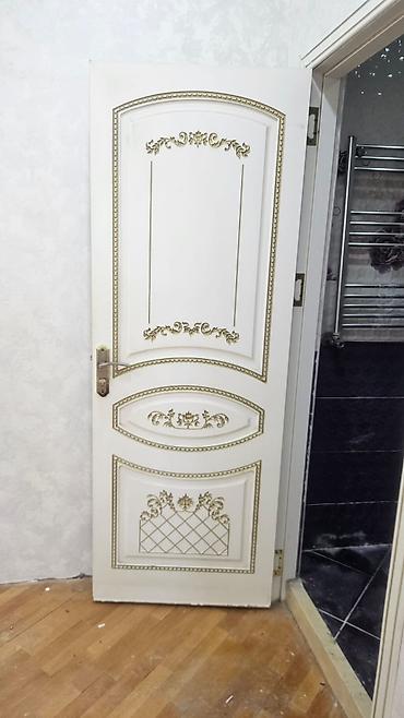 hamam qaplari: Ağ rəngdə klassik üslubda otaq qapıları - Material: MDF/MDF-lam — 4
