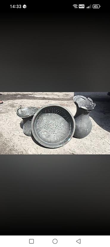 unitaz qara: Məhsul: Mis/qara metaldan hazırlanmış ənənəvi məişət qabları dəsti — 1