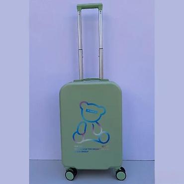 Putni koferi i torbe: Tvrdi kofer na točkiće – dečiji/teen model, mint zelena boja - — 1