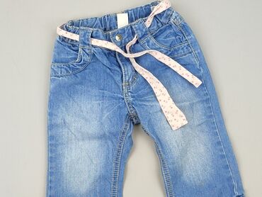 sukienki z h: Spodnie jeansowe, H&M, 12-18 miesięcy, stan - Bardzo dobry