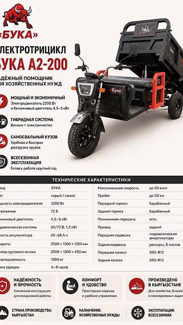 Электротрицикл «БУКА A2-200» — гибридный грузовой помощник для