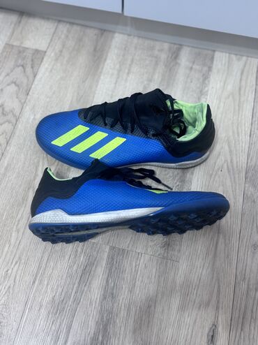 футбольный бутс: Мужские кроссовки, 40.5, Adidas, Б/у, цвет - Синий, Самовывоз, Платная доставка