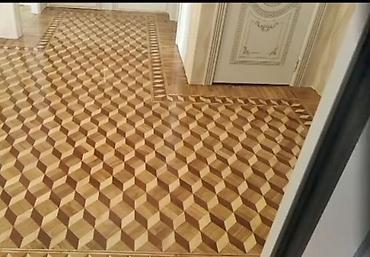 plitə işləri: Pol parket döşenmesi, yonulması, dolğu lakının çekilmesi — 4