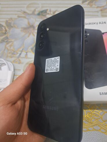 samsunq 12: Samsung Galaxy A24 4G, 128 GB, rəng - Qara, Barmaq izi, Face ID