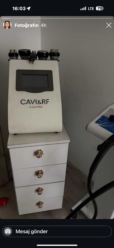 Kosmetoloji aparatlar: Kosmetik müalicələr üçün nəzərdə tutulmuş CAVI&RF CUATRO
