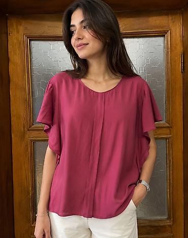 Qadın geyimləri: Qadın qısaqol T-shirt dəsti 1) Krem rəngli T-shirt – “LOVE MORE” - Ön — 7