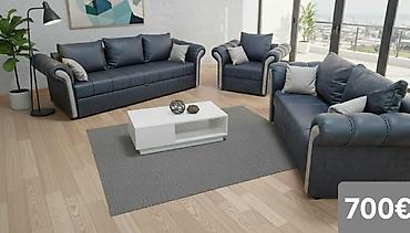 Stilske garniture: Komplet tapaciranih garnitura za dnevni boravak – moderan Chesterfield — 20