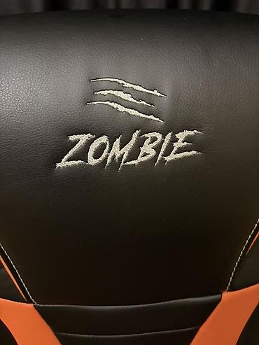 игровой компьютерный стол: Игровое кресло, Новый, С колесиками, цвет - Черный, Экокожа — 9
