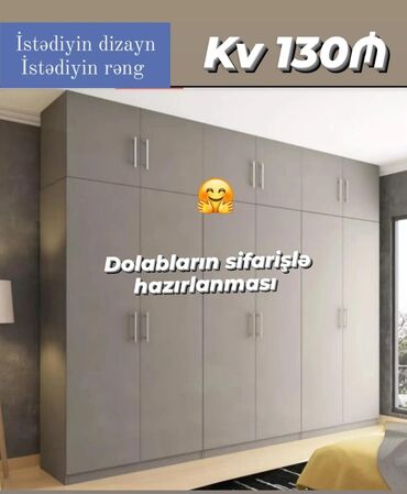 Masa və oturacaq dəstləri: Dolab yeni qarderob paltar dolabı güzgüsüz isdenilen ölçüyə uyğun