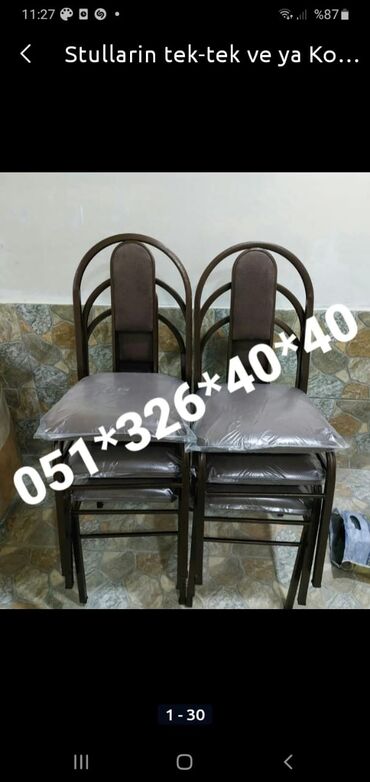 Stullar: Stul Stollarin Tek-tek ve Komplekt Wekilde Istediyiniz Stulu — 30