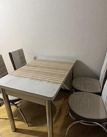 xrom caydan: Mətbəx/qonaq otağı üçün masa və 4 stul dəsti - Masa: düzbucaqlı — 3