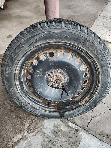 Колеса в сборе 205 / 55 / R 16, Зимняя шипованная, Б/у, 1 шт, Легковые, Железные, отверстий - 5