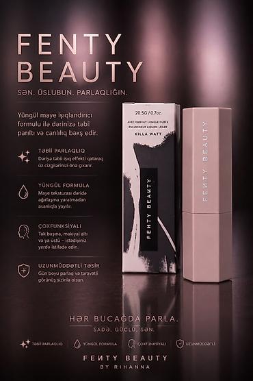 üz: Fenty Beauty – Killa Watt yüngül maye işıqlandırıcı Xüsusiyyətlər: - — 1