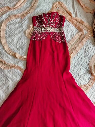 dugacke haljine svecane: S (EU 36), color - Red, Evening, Without sleeves