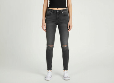 ubrania cropp: Cropp, Jeansy damskie, rozmiar XS