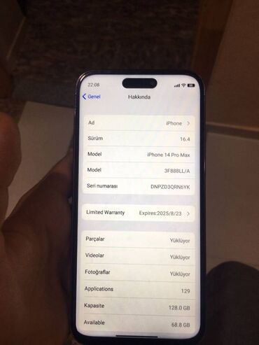 iphone 14 azerbaycanda qiymeti: IPhone 14 Pro Max, 128 GB, Sierra Blue