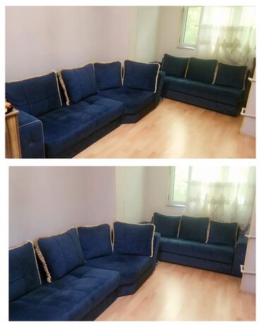 Divanlar: Künc divan, Açılmayan, Bazasız, Vеlur parça, Çatdırılma yoxdur