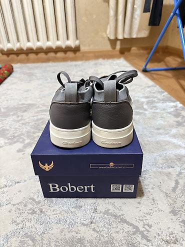 кожанные кеды: Кроссовки Santoni - Модель: низкие кеды на шнуровке - Цвет: серый — 2