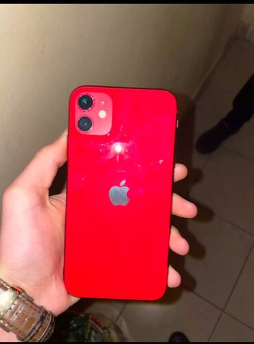 Apple iPhone: IPhone 11, 64 GB, Qırmızı, Barmaq izi, Simsiz şarj, Face ID