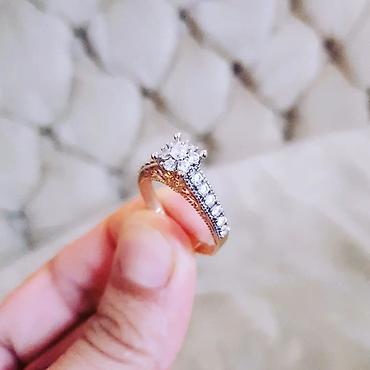 Zərgərlik əşyaları: Nişan, Üzük, Swarovski, Sarı qızıl, 585 Əyar — 2