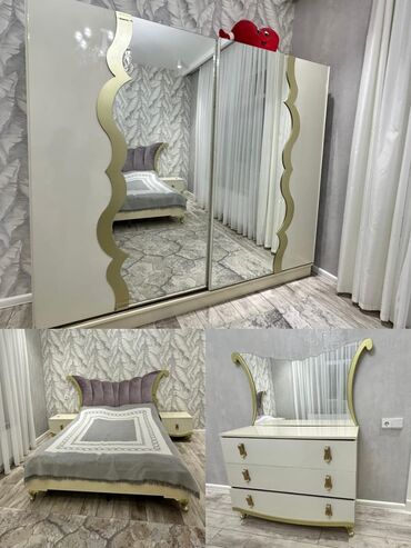 ванна на ножках: Двуспальная кровать, Шкаф, Трюмо, 2 тумбы, Б/у at lalafo.az ванна на ножках: Двуспальная кровать, Шкаф, Трюмо, 2 тумбы, Б/у